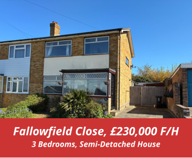 Fallowfield Close, £230,000 F/H 3 Bedrooms, Semi-Detached House